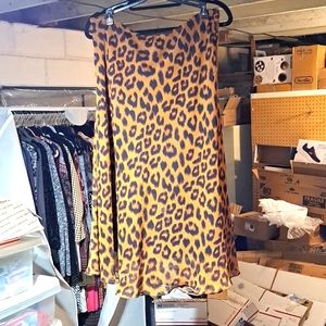 Unk 16w animal print  brown and black skirt